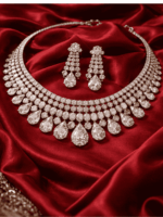 Elegant American Diamond Necklace Set - Image 2