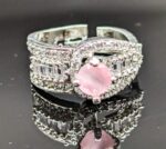pink american diamond ring