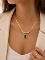 Dazzling Blue Crystal Pendant Necklace for Women
