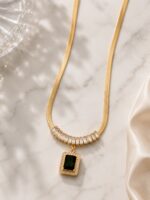 Blue Crystal Pendant Necklace