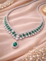 Emerald Green American Diamond Necklace - Image 2