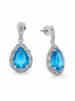 Blue American Diamond Earrings