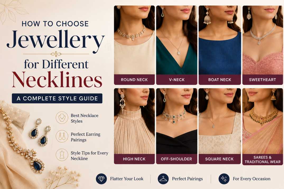 Jewellery for different necklines