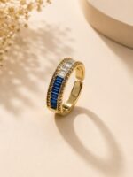 Blue Crystal Adjustable Ring